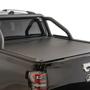 EGR RollTrac Electric Tonneau Cover closed on a black GWM Cannon dual cab ute