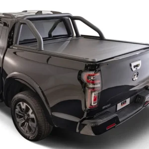 EGR RollTrac Electric closed tonneau cover on a black GWM Cannon ute