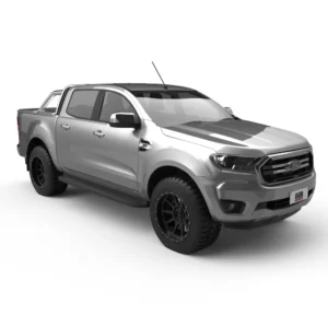 Ford Ranger with EGR Hard Lid 3-Piece tonneau cover – front angle view