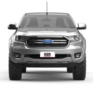 Front-facing view of Ford Ranger PX with slim EGR fender flares and all-terrain tires.
