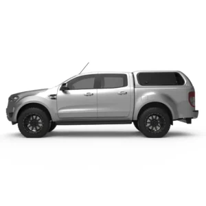 Ford Ranger PX Premium Canopy – Secure & Stylish Rear Design by EGR Ford Ranger PX with EGR Premium Canopy in silver, side view