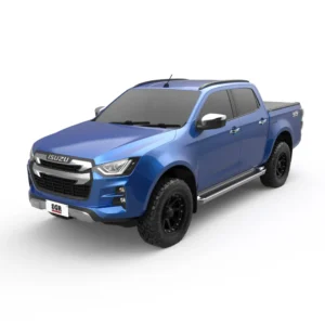 Front angle view of Isuzu D-MAX 2020 fitted with EGR RollTrac electric tonneau cover