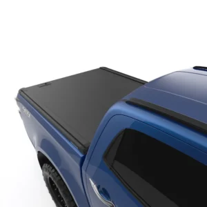Top view of EGR RollTrac Manual tonneau cover on blue Isuzu D-Max 2020