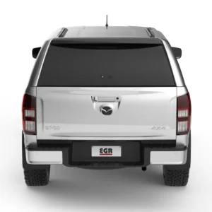 Rear view of Mazda BT-50 with EGR Gen 3 Canopy and frameless tinted rear window