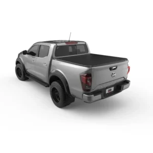 Rear angle of Nissan Navara 2021 with EGR RollTrac manual roller cover