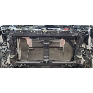 Installed front-mounted transmission cooler kit on Ford Next-Gen Ranger Everest NF Amarok 3.0L V6 Diesel 2022 with protective support bracket.