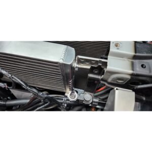 Close-up of HPD Heat Exchanger mounting bracket on Toyota Landcruiser 300 Series