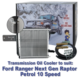 Transmission Oil Cooler Kit for Ford Ranger Next Gen Raptor Petrol 10 Speed with DIY install box