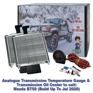 Analogue Transmission Temperature Gauge & Transmission Oil Cooler Kit for Mazda BT50 (Build Up To Jul 2020) with DIY installation box