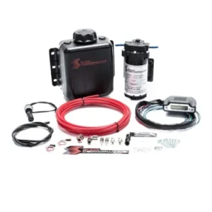 Snow Performance Stage 3 Boost Cooler 2D Water Methanol Injection Kit with reservoir tank, pump, controller, wiring, and fittings.