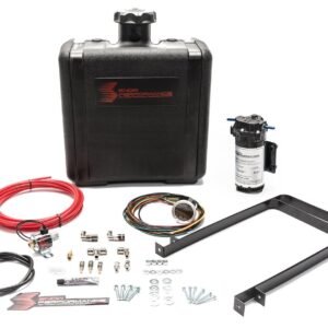 Snow Performance Stage 2 Boost Cooler Water Methanol Injection Kit with tank, pump, wiring, and installation hardware.