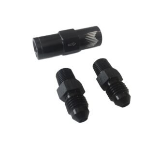 Snow Performance check valve kit with fittings for water-methanol injection systems.