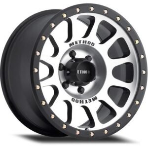 Method Race Wheels 305 NV machined face with matte black lip and simulated beadlock rivets
