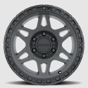 Method Race Wheels 312 Matte Black alloy wheel front view with six-window design and simulated beadlock lip