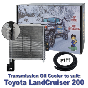 Dual Heavy Duty Transmission Oil Cooler Kit for Toyota LandCruiser 200 with DIY Installation