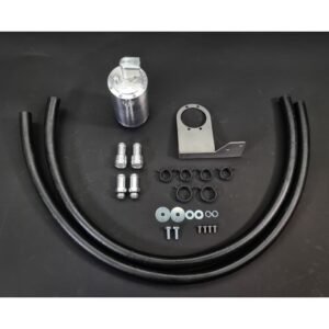 HPD catch can kit for Volkswagen Tiguan 2.0L TDi with hoses, fittings, bracket, and hardware