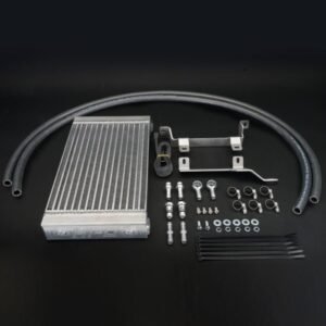 HPD oil cooler kit for Isuzu D-MAX with radiator, hoses, fittings, and brackets