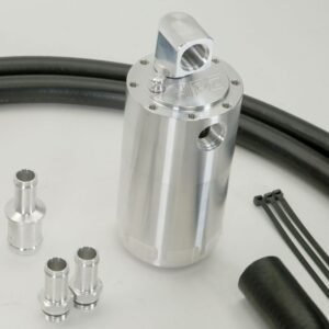 Polished alloy catch can with fittings, hoses, and accessories for Ford Next-Gen Ranger, Everest & NF Amarok 2.0L BiTurbo