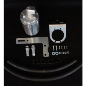 HPD Catch Can Kit with fittings, hoses, and brackets for Toyota LandCruiser 80 Series 1HZ