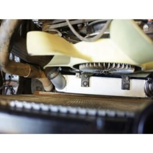 HPD front mount intercooler installed behind radiator fan on Mitsubishi Pajero V80