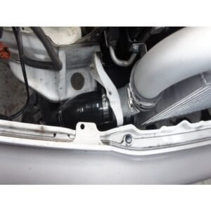 HPD Nissan Patrol GQ TD42 intercooler installation showing piping and silicone hose connection