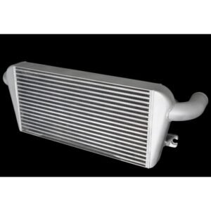 HPD high-performance intercooler on black background.