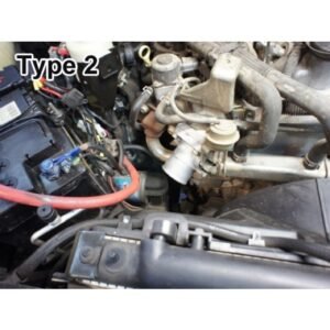 Type 2 EGR valve setup inside engine bay with wiring and battery visible.