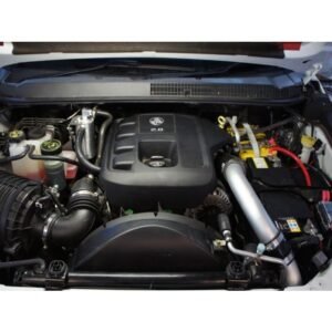 Holden Colorado 2.8L Turbo Diesel engine bay with aftermarket intercooler piping installed