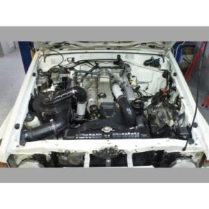 Toyota Landcruiser 70 Series 1HZ Series 2 engine bay with installed intercooler kit piping