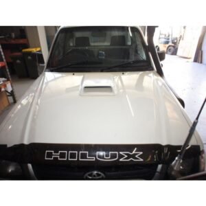 Toyota Hilux bonnet with hood scoop and bug deflector