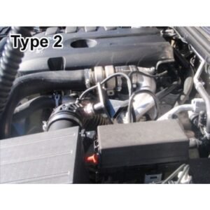 Type 2 engine bay layout with turbo intake piping and EGR connections visible.