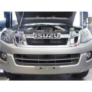 Isuzu D-Max with upgraded front mount intercooler installed behind bumper