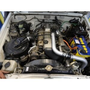 HPD Toyota LandCruiser 70 Series 1HZ engine bay with front mount intercooler kit installed
