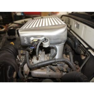 Toyota Hilux engine bay with upgraded top-mounted intercooler