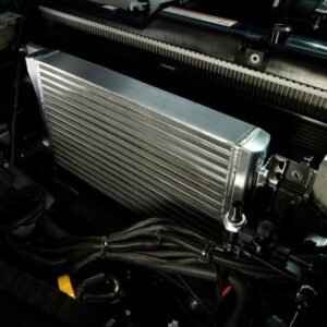 Installed HPD Heat Exchanger inside Toyota Landcruiser 300 Series engine bay
