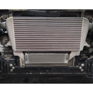 HPD transmission cooler installed behind front intercooler on Ford Ranger Raptor PX3 Everest 2.0L Bi-Turbo