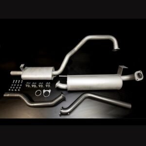 Stainless steel exhaust system kit for Toyota Landcruiser 100 Series 1HZ with muffler and pipes