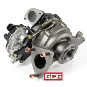 GCG TDX GTD1752Z Turbo Upgrade – Toyota Hilux N80 / Prado 1GD-FTV 2.8L Angled rear view of GCG TDX GTD1752Z Turbo Upgrade for Toyota Hilux N80 and Prado 1GD-FTV 2.8L