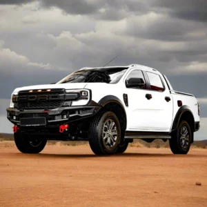 Ford Next Gen Ranger 2022 fitted with Prime Series Bull Bar on rugged terrain