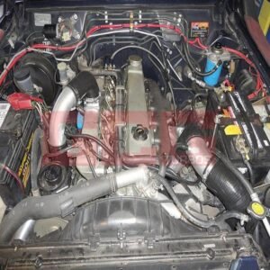 Nissan Patrol GQ TD42 turbo engine bay with front mount intercooler upgrade