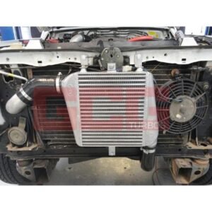 Nissan Patrol GQ TD42 front mount intercooler kit installed on vehicle
