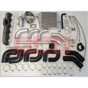 Nissan Patrol GQ TD42 front mount intercooler and turbo kit components laid out