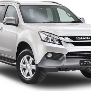Isuzu MU-X 2017 DT4 3.0L silver SUV front angle view