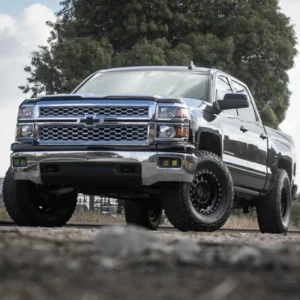 Chevy Silverado fitted with Method Race Wheels 315 Matte Black off-road wheels