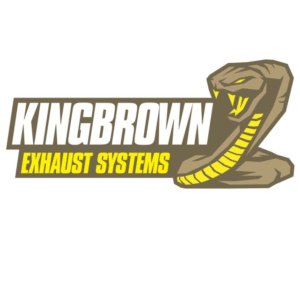 King Brown Exhaust Systems logo with snake design