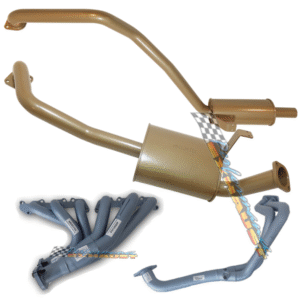 Extractors and 2.5-inch exhaust system for Toyota LandCruiser 80 Series FZJ80 4.5L Petrol (1FZ-FE)