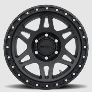 Method Race Wheels 312-HD Matte Black off-road wheel front view with simulated beadlock lip