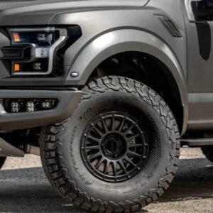 Method Race Wheels 314 Matte Black alloy wheel fitted to a lifted 4x4 truck with all-terrain tyres