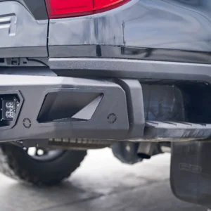 Ultimate Rear Bar side view on Ford Ranger Next Gen with integrated LED lighting and recovery point