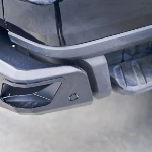 Ultimate Rear Bar corner detail on Ford Ranger Next Gen with integrated side step